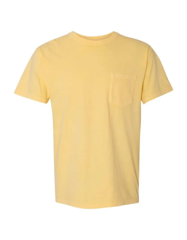 Heavyweight Pocket T-shirt - Garment-dyed Soft Fabric, Relaxed Fit