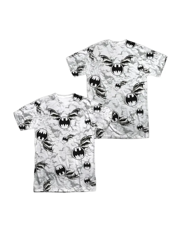 _batman Bat Flight (front/back Print) Short Sleeve 100% Poly Crew Tee / T-shirt - Stylish, Easy_