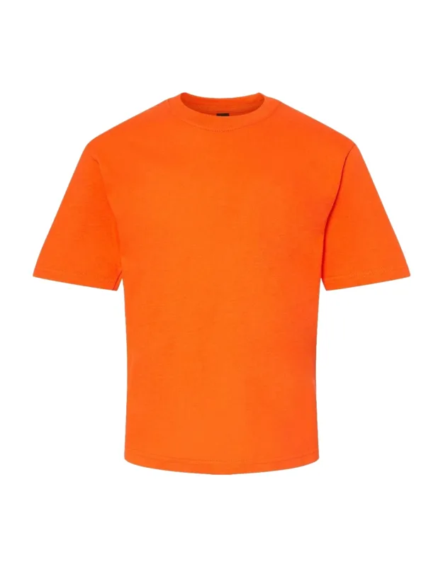 Youth Gold Soft Touch T-shirt 100% Preshrunk Cotton, Cover Seamed Neckline