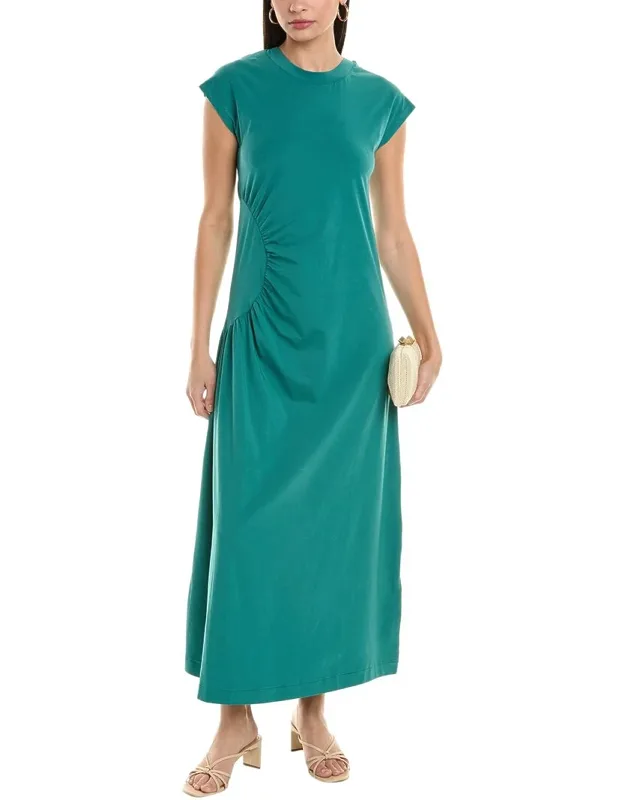 Maxi Dress With Shirred Detailing And Slip-on Styling
