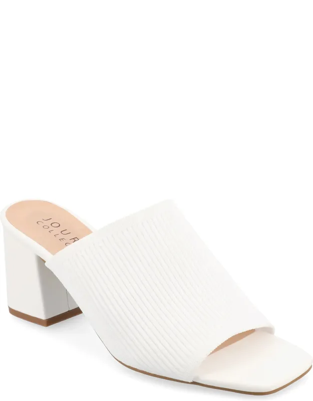 Lorenna Open Square Toe Block Heel Sandals