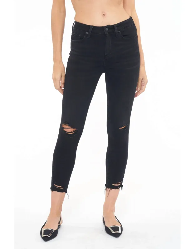 Mid Rise Skinny Crop Jeans