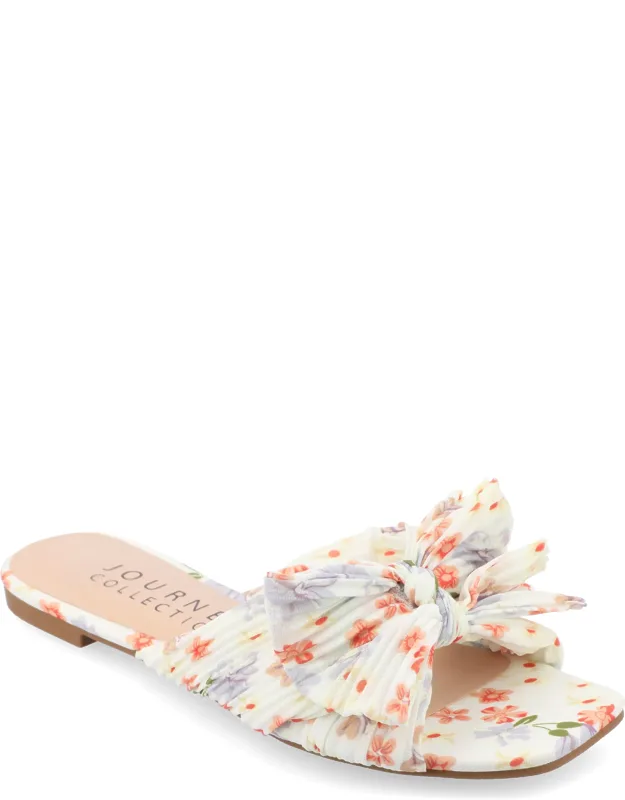 Serlina Flat Sandals With Cushioned Footbed And Block Heel