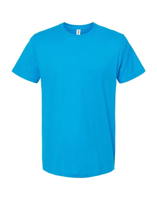 Fine Jersey T-shirt - Pre-shrunk 100% Ringspun Cotton, Ribbed Crewneck Collar