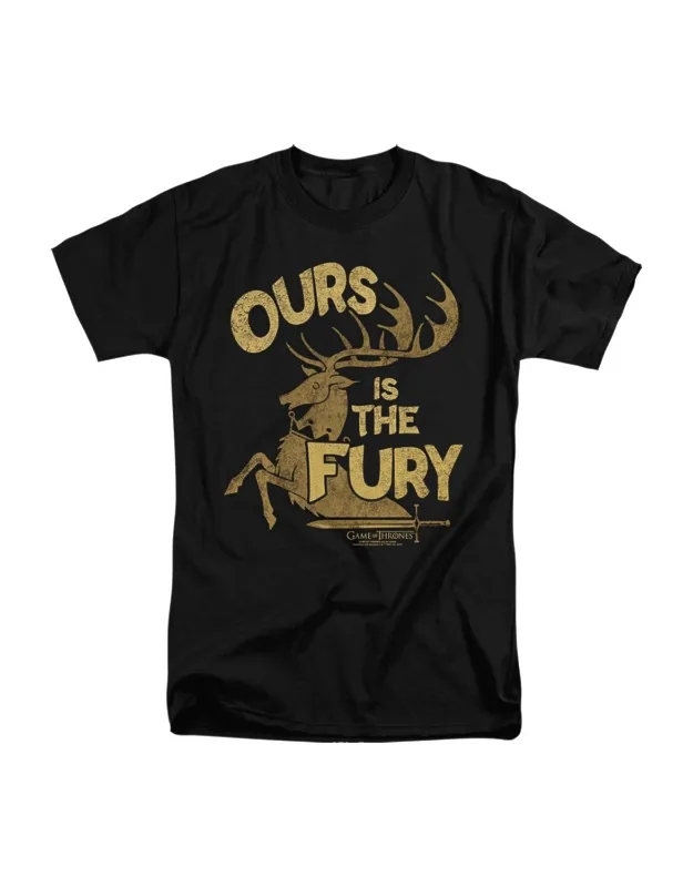 Game Of Thrones Fury Short Sleeve Tall Tee - 100% Cotton, Officially Licensed