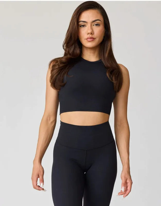 High Neck Crop Tank