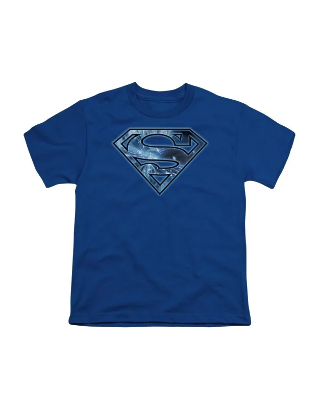 Superman On Ice Shield Short Sleeve Tee - Stylish For Everyday Wear, 100% Cotton