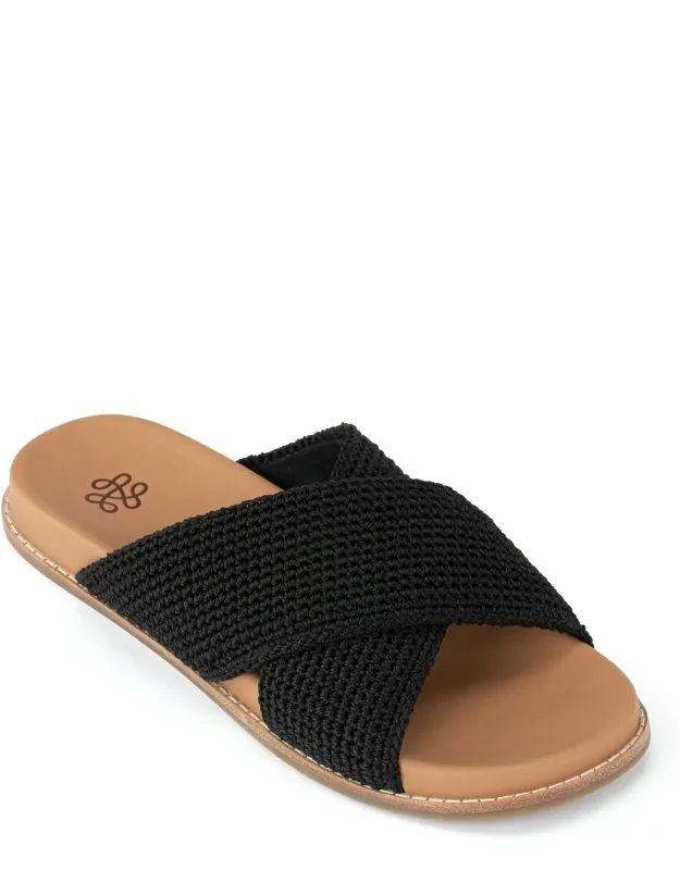 Penelope Sandal - Crisscross Vamp, Hand-crocheted Uppers