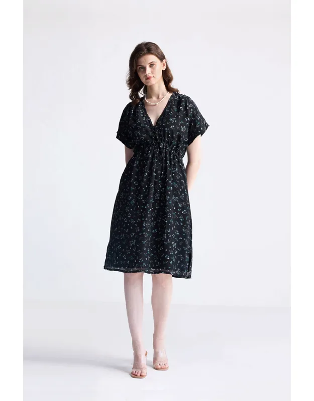 Gathered Knee-length Dress