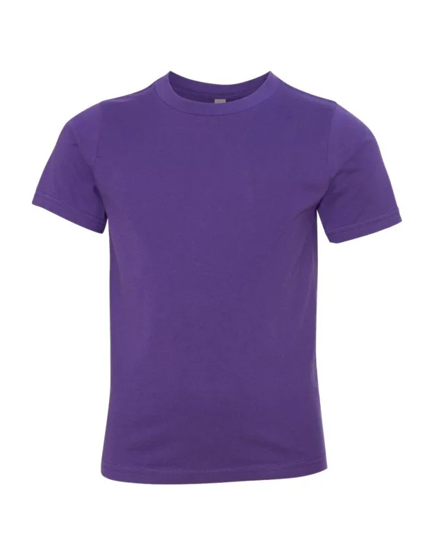 Next Level Youth Cotton T-shirt 4.3 Oz./yd 100% Combed Cotton Jersey