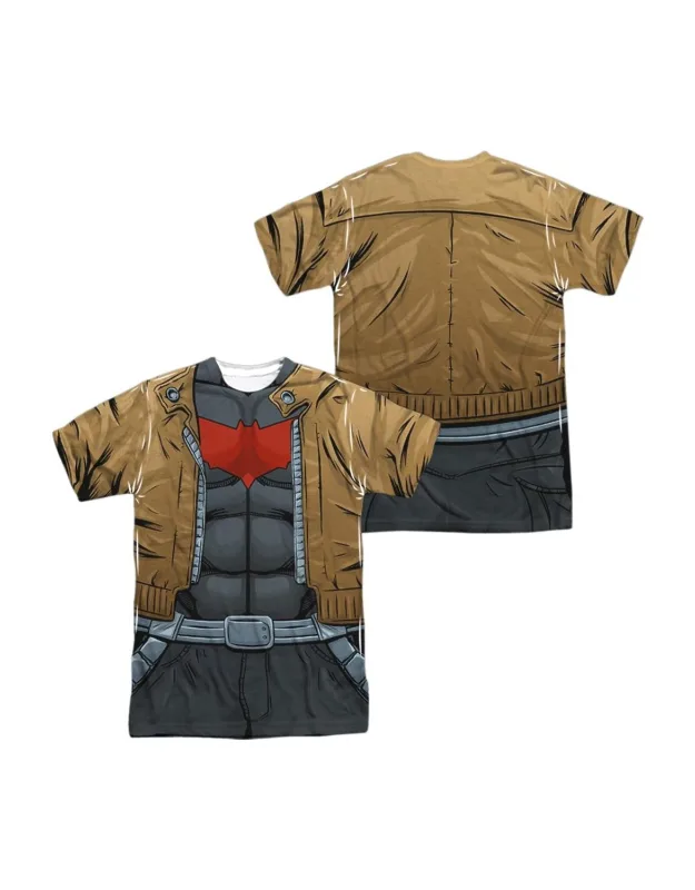 _batman Red Hood Uniform (front/back Print) Short Sleeve Poly Crew Tee / T-shirt Stylish Easy_