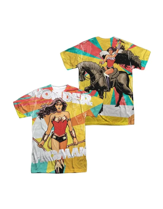 Justice League Of America Hands Full (front/back Print) Short Sleeve Tee - 100% Polyester, Stylish Design
