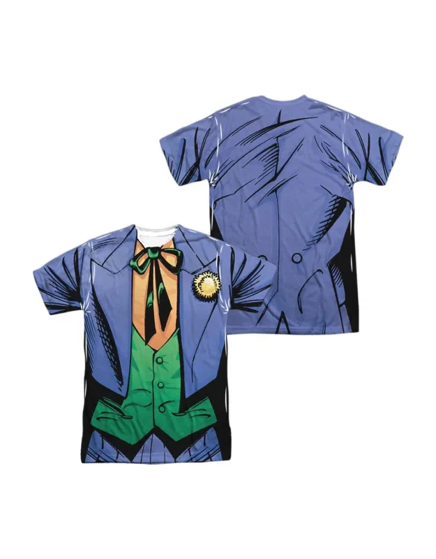 _batman Joker Uniform (front/back Print) Short Sleeve Poly Crew Tee / T-shirt - Stylish, Easy Everyday Wear_