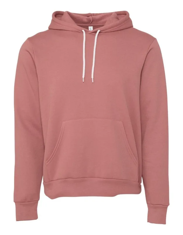 Sponge Fleece Hoodie With Pouch Pocket And Ribbed Cuffs