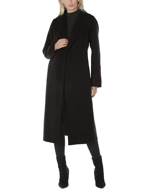 Double Layered Collar Wool Long Coat