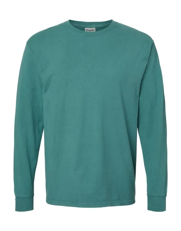 Comfortwash Long Sleeve T-shirt, 100% Ringspun Cotton, Double-needle Coverstitched