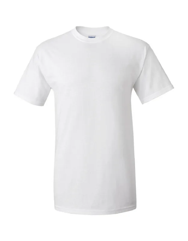 Gildan Ultra Cotton Short Sleeve T-shirt With Seamless Double-needle Collar And Tubular Construction