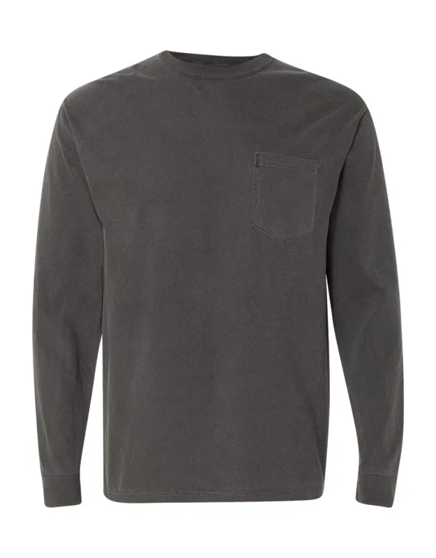 Comfort Colors Garment-dyed Heavyweight Long Sleeve Pocket T-shirt
