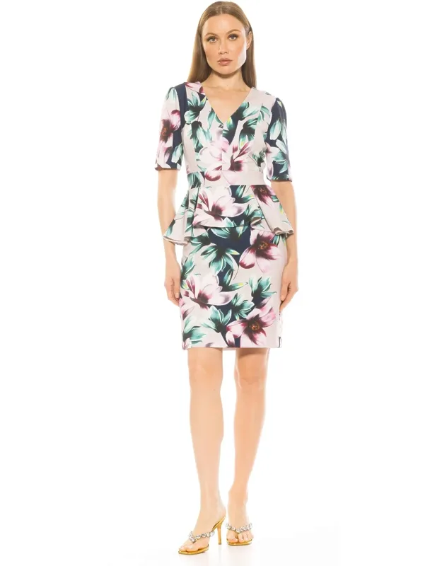 Atlas Dress Flattering V-neck Peplum Design