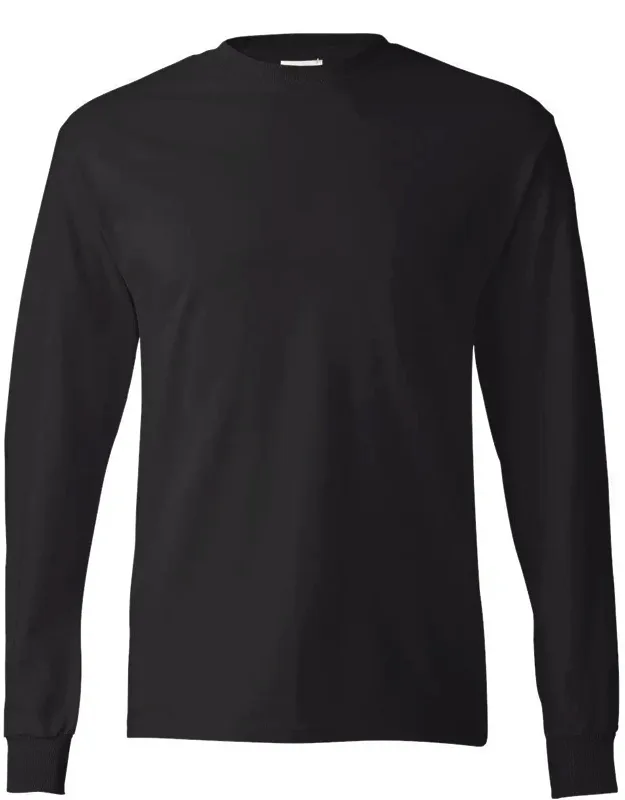 Hanes Authentic Long Sleeve T-shirt With Classic Fit And Set-in 1x1 Ribbed Crewneck