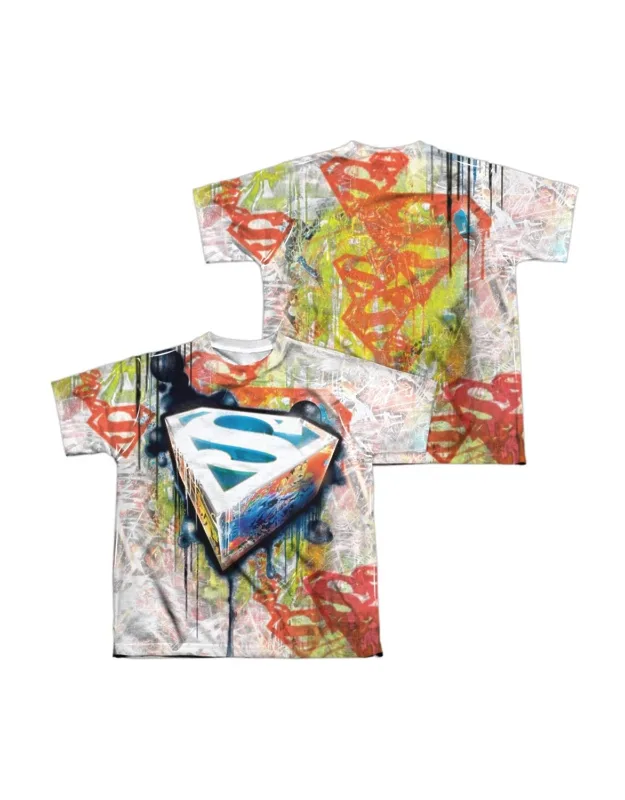 Superman Urban Shields Short Sleeve Poly Crew Tee / T-shirt