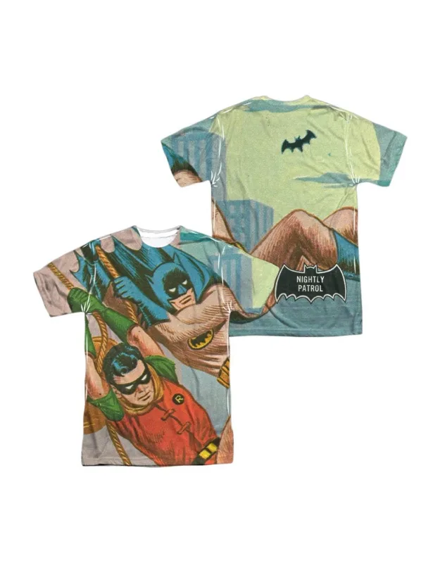 Batman Classic Tv Nightly Patrol (front/back Print) Short Sleeve Poly Crew Tee