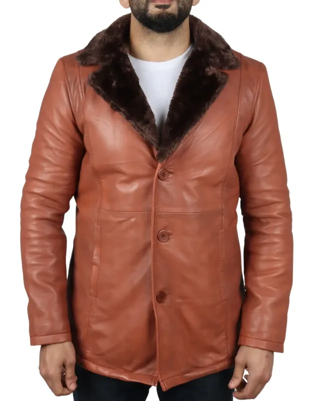 Leather Fur Lining Coat