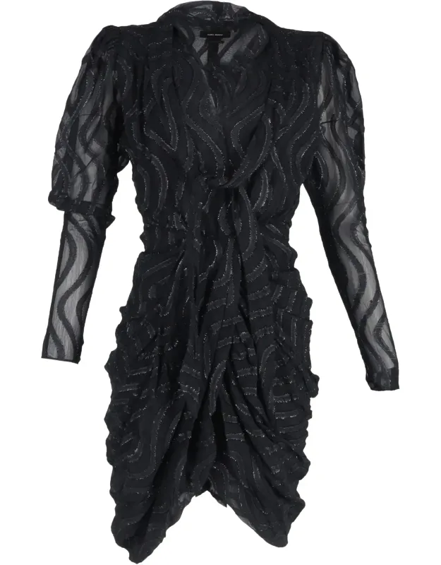Metallic Print Dress