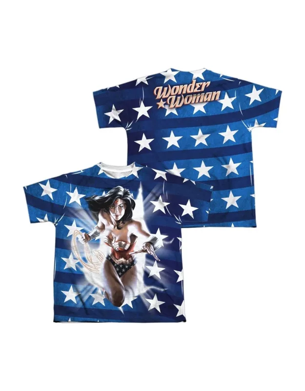 Justice League Of America Ripped Flag Short Sleeve Tee