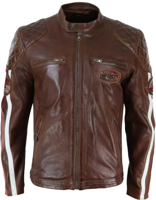 Racing Jacket With Striped Sleeves