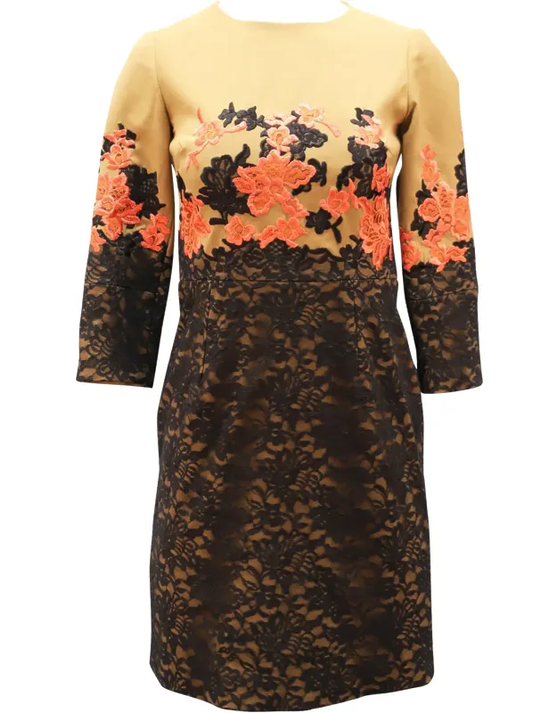 Lace Embroidered Shift Dress
