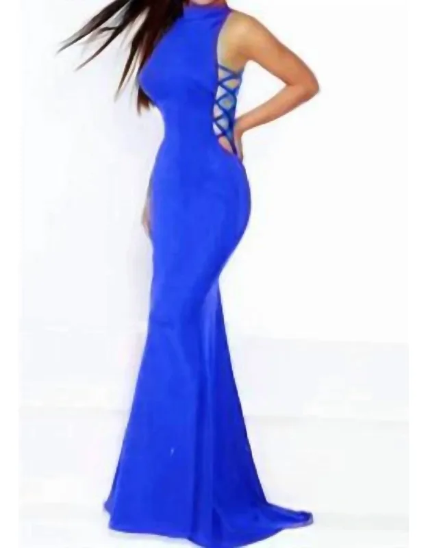 High Neck Dress With Cut Outs