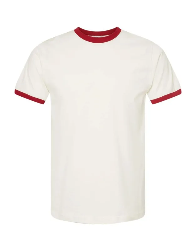 Fine Jersey Ringer T-shirt - Reactive-dyed For Longer Lasting Color, Pre-washed To Minimize Shrinkage