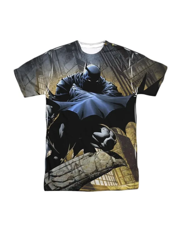 _batman In Shadow Short Sleeve Poly Crew Tee / T-shirt - Stylish, Easy_