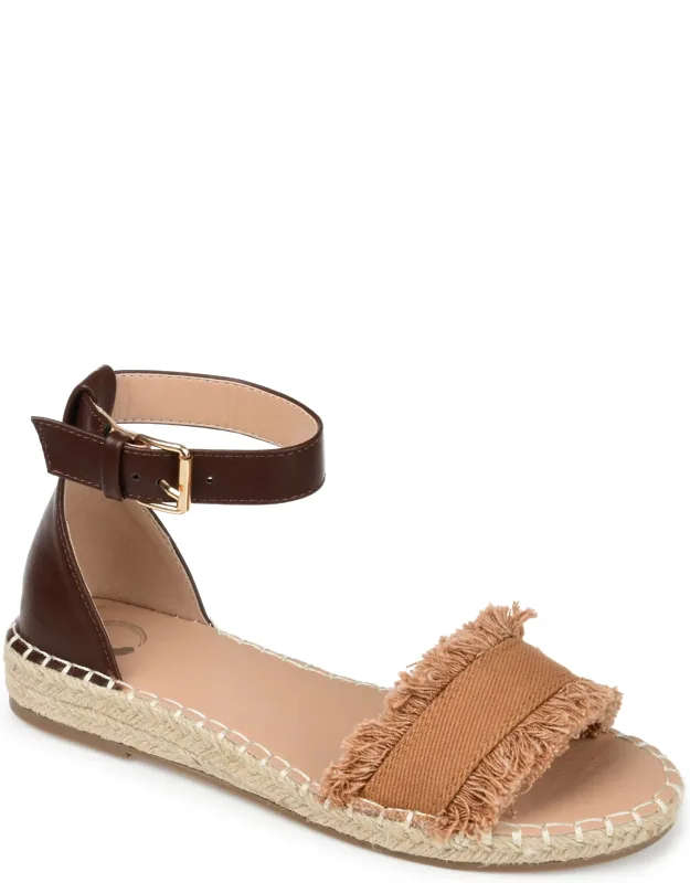 Journee Collection Tru Comfort Foam Tristeen Sandal With Espadrille Details And Ankle Buckle
