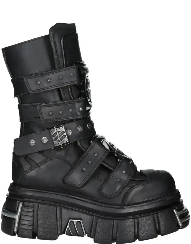 Goth Platform Leather Boots