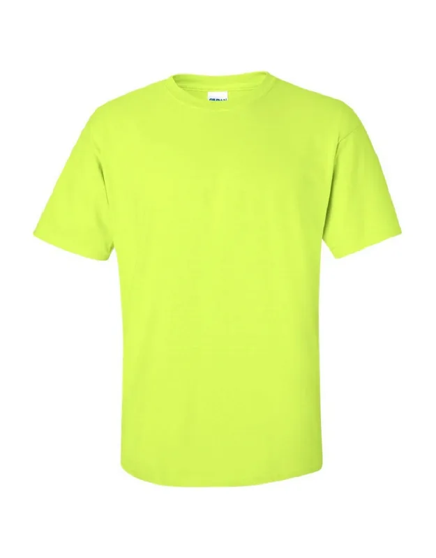 Gildan Ultra Cotton Short Sleeve T-shirt With Seamless Double-needle Collar And Tubular Construction