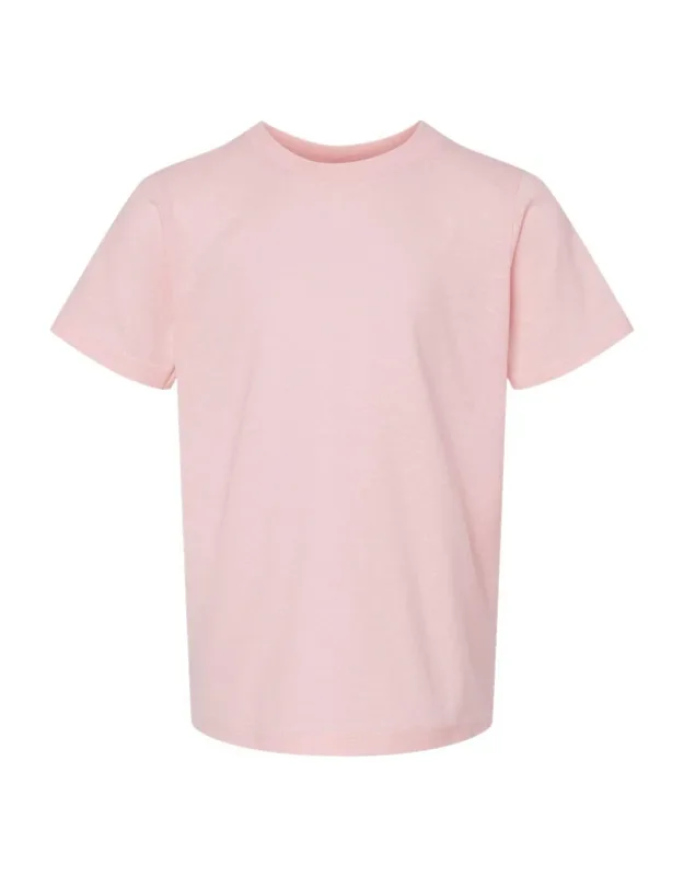 Tultex Youth Fine Jersey T-shirt - Pre-shrunk 100% Ringspun Cotton, Double-needle Stitching