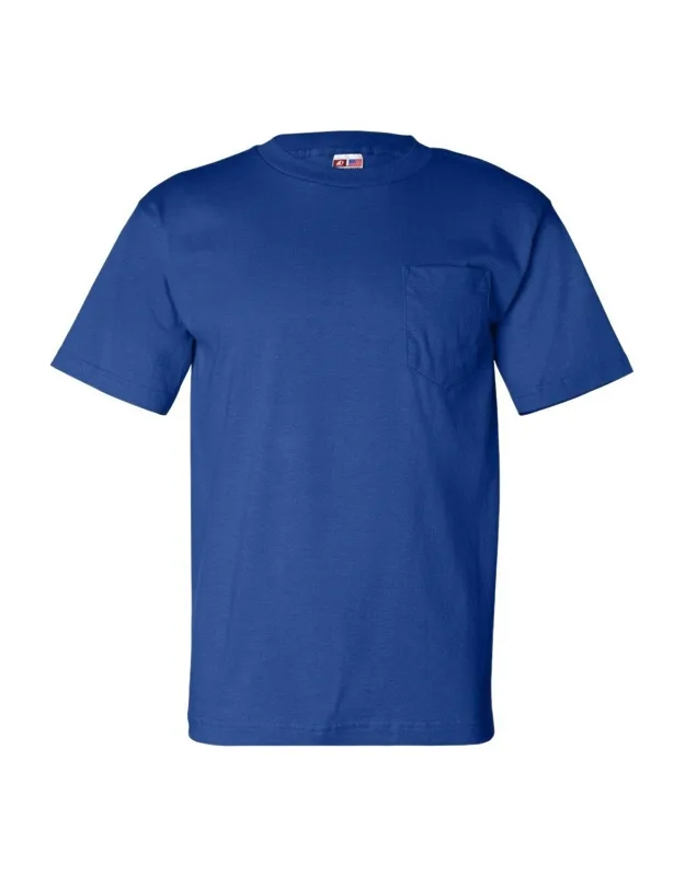 T-shirt With A Pocket, Pre-shrunk, Double-needle Stitched