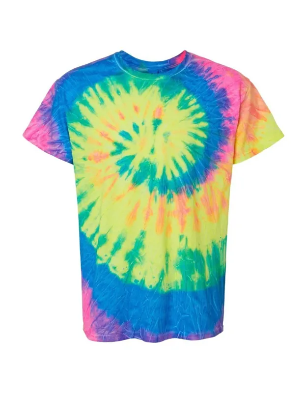 Multi-color Tie-dyed T-shirt - Heavyweight Cotton, Classic Fit