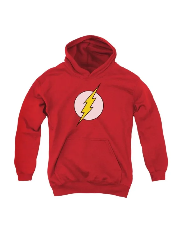 Dc Comics Flash Logo Youth Pull Over Hoodie - Stylish And Great For Everyday Wear