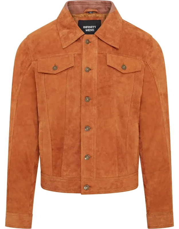 Trucker Goat Suede Western Leather Jacket