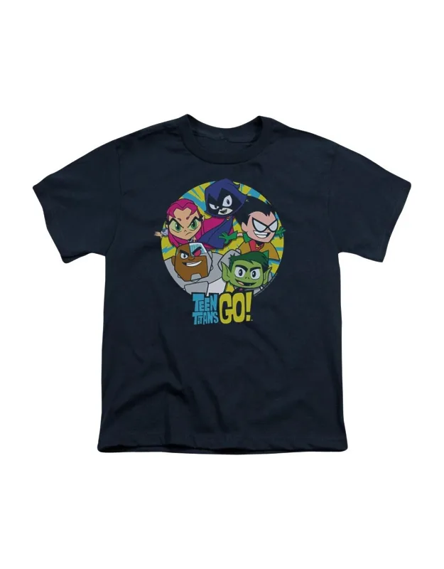 Teen Titans Go Go Go Group Short Sleeve Youth Tee - Stylish For Everyday Wear, 100% Cotton