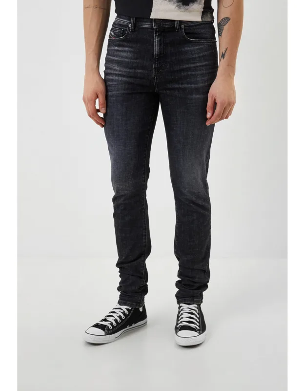 Washed Black Skinny Fit Stretch Jeans
