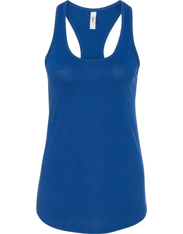 Next Level Ideal Racerback Tank With Curved Hem And Tear Away Label