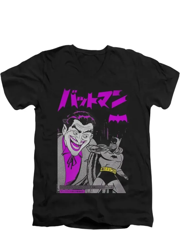 Batman Kanji Cover V Neck Premium Cotton T-shirt