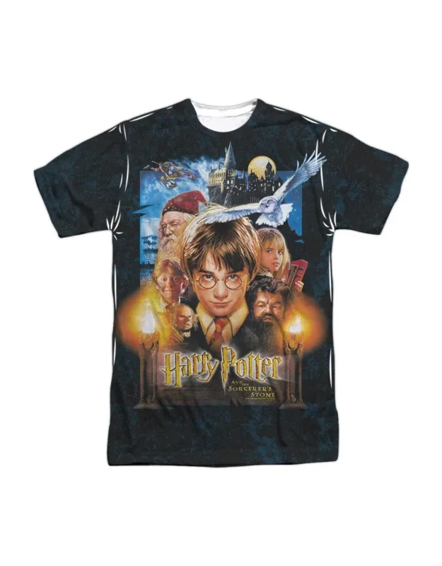 Harry Potter The Beginning Short Sleeve Poly Crew Tee - 100% Officially Licensed, Stylish For Everyday Wear