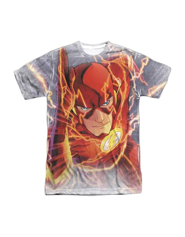 Justice League Of America Barrys Back Short Sleeve Tee - 100% Polyester, Officially Licensed