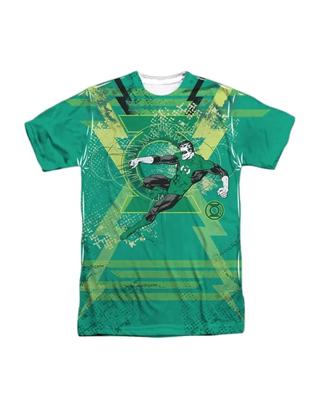 Green Lantern Wield The Logo Short Sleeve 100% Poly Crew Tee / T-shirt