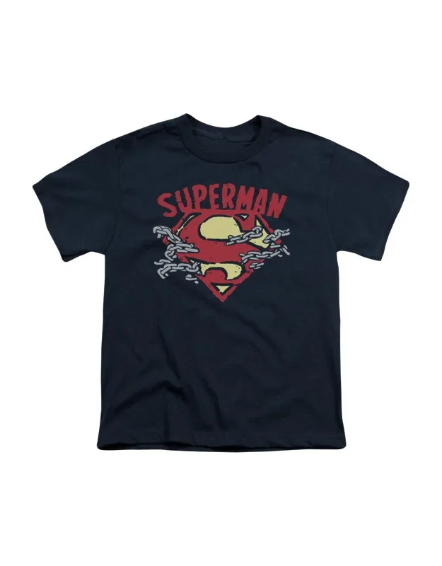 Superman Chain Breaking Short Sleeve Tee - Stylish For Everyday Wear, 100% Cotton